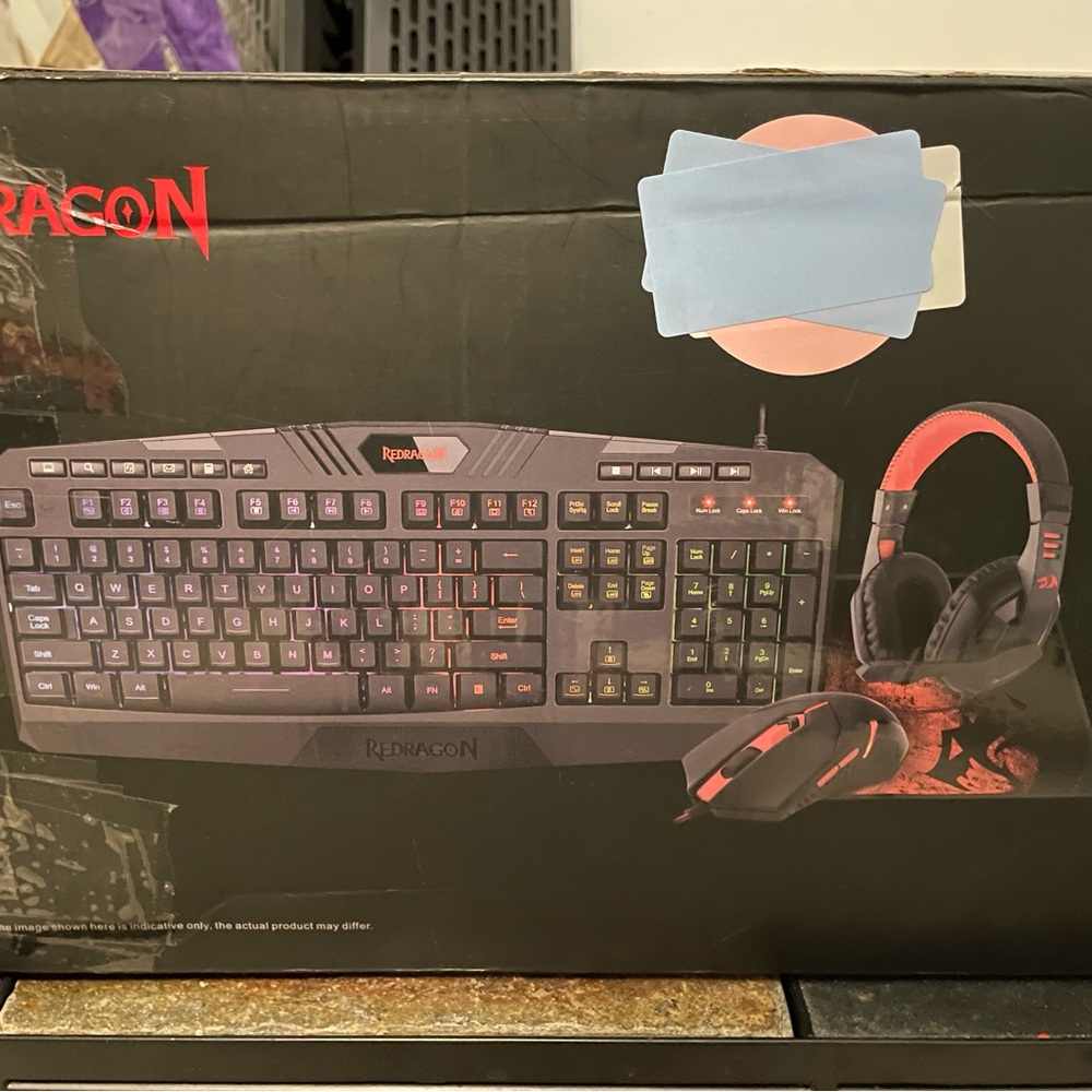 Redragon Gaming Keyboard, Headset, Mouse, and Mousepad Combo - 4 in 1